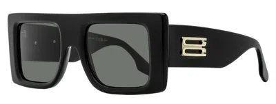 VICTORIA BECKHAM WOMEN'S B-MONOGRAM RECTANGLE SUNGLASSES VB677S 001 BLACK 51MM