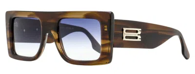 Victoria Beckham Women's B-monogram Rectangle Sunglasses Vb677s 227 Brown Horn 51mm In Multi