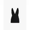 Victoria Beckham Lace Detail Cami Top In Black