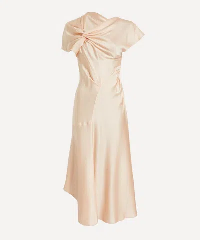 Victoria Beckham Women's Blossom Asymmetric Twist Dress In Pink