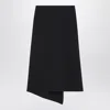 Victoria Beckham Navy Skirt In Blend In Black