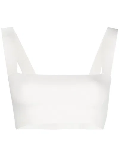 Victoria Beckham Vb Body Strap Bandeau Top In White