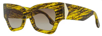 Victoria Beckham Women's Butterfly Sunglasses Vb662s 736 Translucent Horn 52mm In Multi