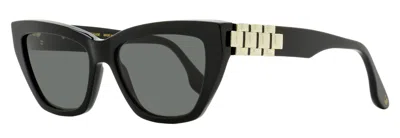 Victoria Beckham Women's Chain-link Cat Eye Sunglasses Vb668s 001 Black 55mm