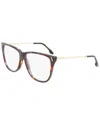 Victoria Beckham Women's Classic Logo 56mm Optical Frames In Brown