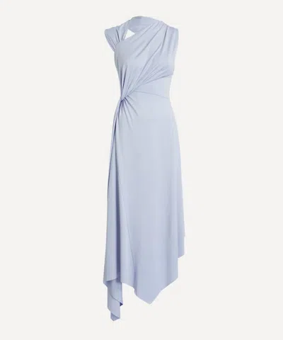 Victoria Beckham Women's Cloud Blue Asymmetric Midi Dress