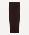 Victoria Beckham Wool Blend Button Detailing High Waist Skirt