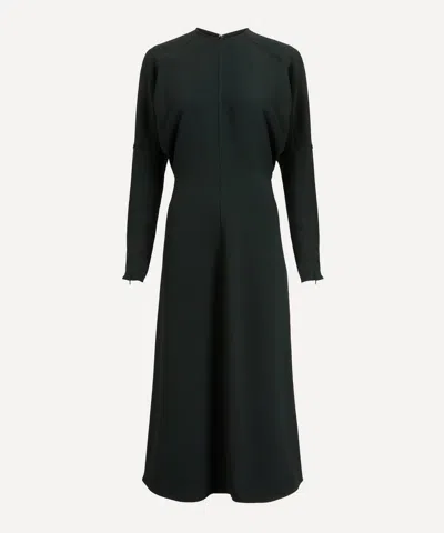 VICTORIA BECKHAM VICTORIA BECKHAM WOMEN'S DARK PINE LONG SLEEVE DOLMAN MIDI DRESS