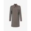 Victoria Beckham Womens Deep Mahogany Single-breasted Boxy-fit Wool Coat In Deep Mahogany