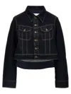 Victoria Beckham Women Denim Cropped Jacket In Black