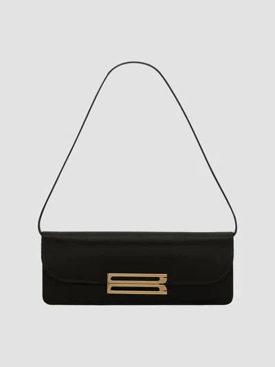 Victoria Beckham Women's Dorian East-west Velvet Clutch In Black