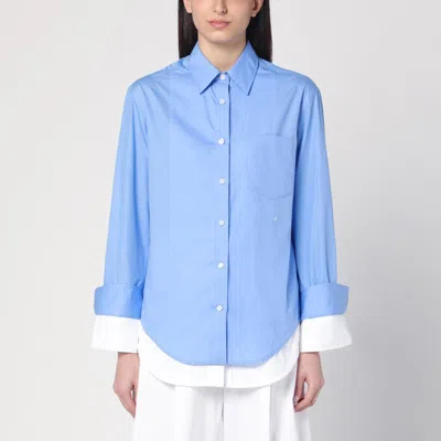 Victoria Beckham Women's Double-layer Shirt In Blue/