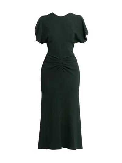 Victoria Beckham Gathered-detail Mini Dress In Black