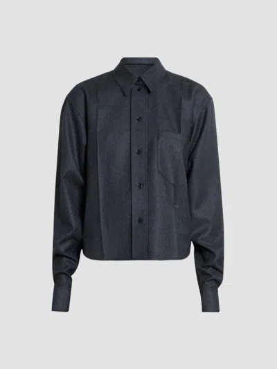 Victoria Beckham Women's Ellys Wool Shirt In Blue