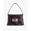 Victoria Beckham Womens Espresso B Crocodile-embossed Leather Bag In Espresso