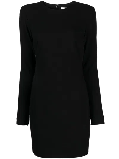VICTORIA BECKHAM WOMEN'S FITTED BLACK MINI DRESS FOR SS24