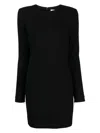 Victoria Beckham Fitted Mini Dress With Shoulder Pads In Black