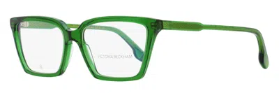 Victoria Beckham Women's Flared Rectangular Eyeglasses Vb2653 300 Green 55mm