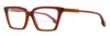 Victoria Beckham Women's Flared Rectangular Eyeglasses Vb2653 610 Red 55mm In Burgundy