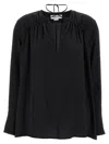 Victoria Beckham Gather Detail Tie Blouse With Gathered Shoulders