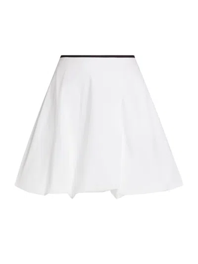 Victoria Beckham Women's Gathered Miniskirt In White