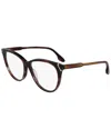 Victoria Beckham Women's Guilloché 54mm Optical Frames In Brown