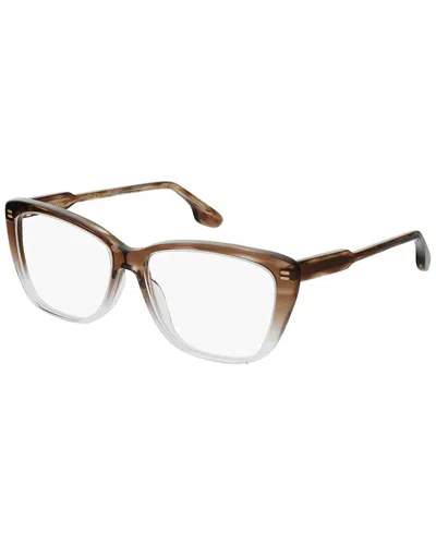 Victoria Beckham Women's Guilloche 55mm Optical Frames In Brown