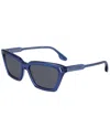 Victoria Beckham Women's Guilloche 57mm Sunglasses In Blue