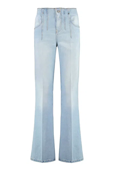 Victoria Beckham High-rise Flared Jeans In Blue