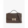 Victoria Beckham Womens Khaki Buckle Small Leather Top-handle Bag