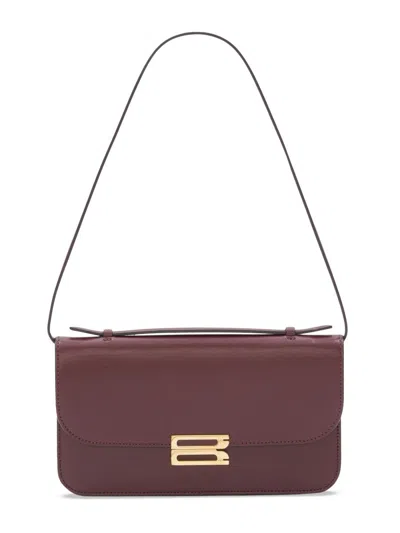 Victoria Beckham Women's Midi Dorian Leather Pochette In Burgundy