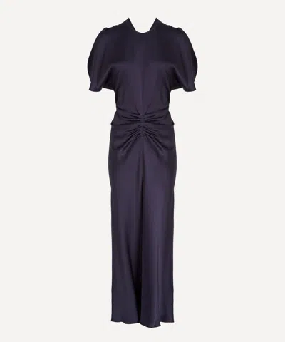 Victoria Beckham Women's Midnight Bela Midi Dress In Blue