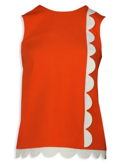 Victoria Beckham Women's  X Target Scalloped-detail Tank Top In Orange