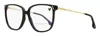 Victoria Beckham Women's Oversize Square Eyeglasses Vb2640 001 Black/gold 57mm In Multi