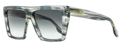 Victoria Beckham Women's Oversized Square Sunglasses Vb686s 035 Grey Horn 56mm In Gray