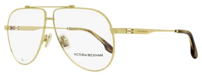 VICTORIA BECKHAM WOMEN'S PILOT EYEGLASSES VB2137 714 GOLD 59MM