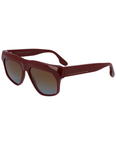 Victoria Beckham Women's Sculptural 56mm Sunglasses In Burgundy