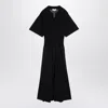 Victoria Beckham Semi-sheer Paneled Midi Dress In Black