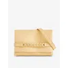 Victoria Beckham Womens Sesame Chain-embellished Mini Leather Pouch Bag