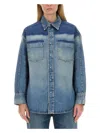 Victoria Beckham Women Camicia In Denim Schiarito In Denim