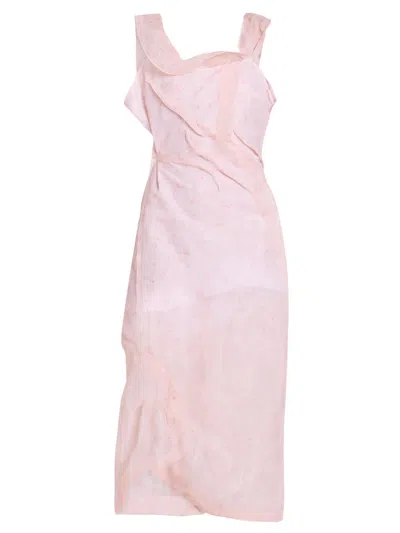 Victoria Beckham Women's Shoulder Loop Midi-dress In Pink