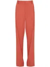 Victoria Beckham Single Pleat Trousers In Yellow,orange