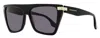 Victoria Beckham Women's Tapered Rectangle Sunglasses Vb684s 001 Black 57mm In Black