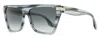 Victoria Beckham Women's Tapered Rectangle Sunglasses Vb684s 035 Gray Horn 57mm In Multi