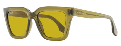Victoria Beckham Women's Tapered Rectangular Sunglasses Vb644s 316 Khaki 53mm In Green