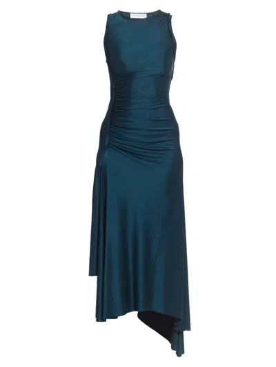 VICTORIA BECKHAM WOMEN'S TWIST-DETAIL SATIN MIDI-DRESS
