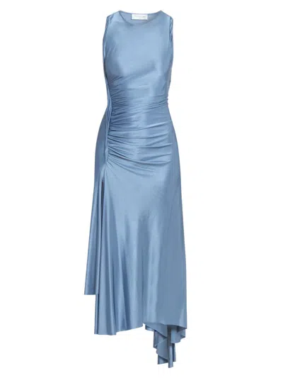 VICTORIA BECKHAM WOMEN'S TWIST-DETAIL SATIN MIDI-DRESS
