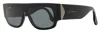 Victoria Beckham Women's V Plaque Sunglasses Vb666s 001 Black 55mm In Multi