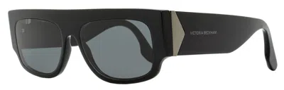 Victoria Beckham Women's V Plaque Sunglasses Vb666s 001 Black 55mm In Multi