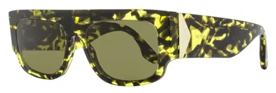 Victoria Beckham Women's V Plaque Sunglasses Vb666s 012 Yellow Havana 55mm In Multi